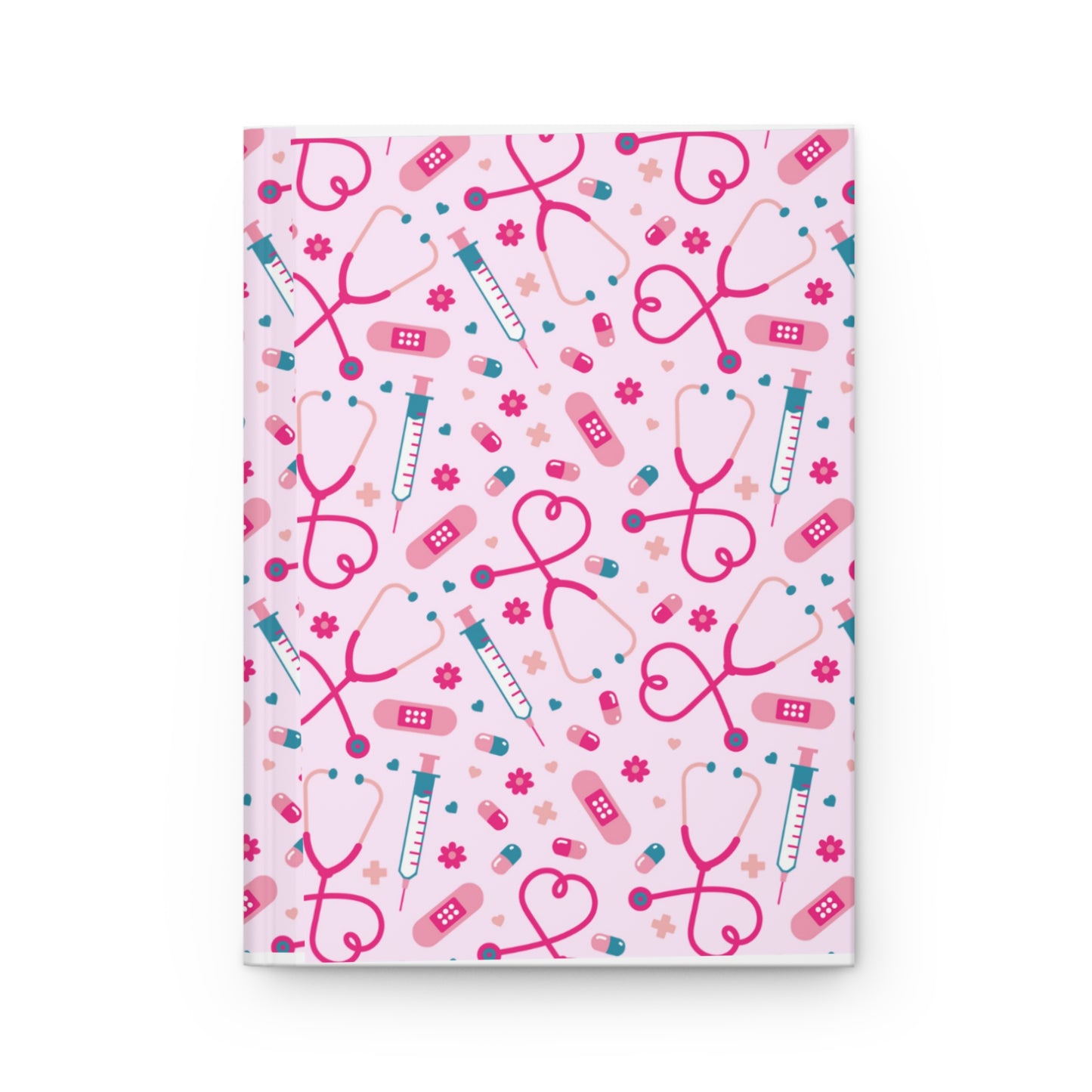 Pink nurse theme Hardcover Journal Matte