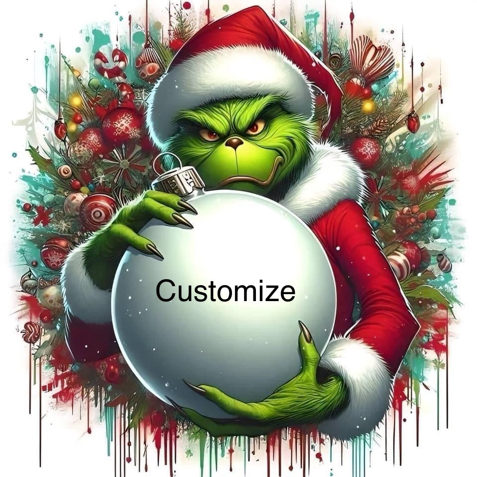 Custom grinch ornament