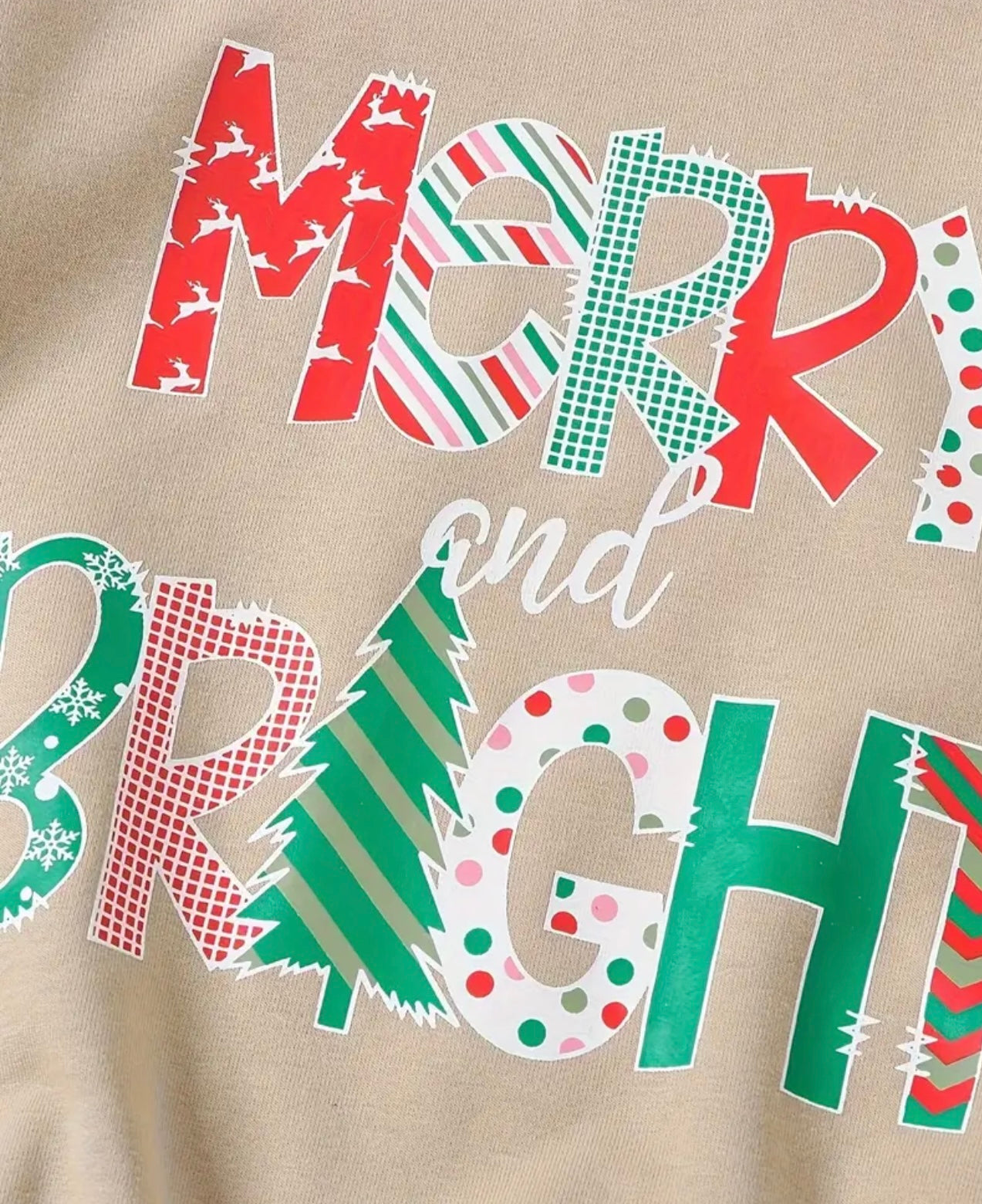 Merry and bright long sleeve bubble romper