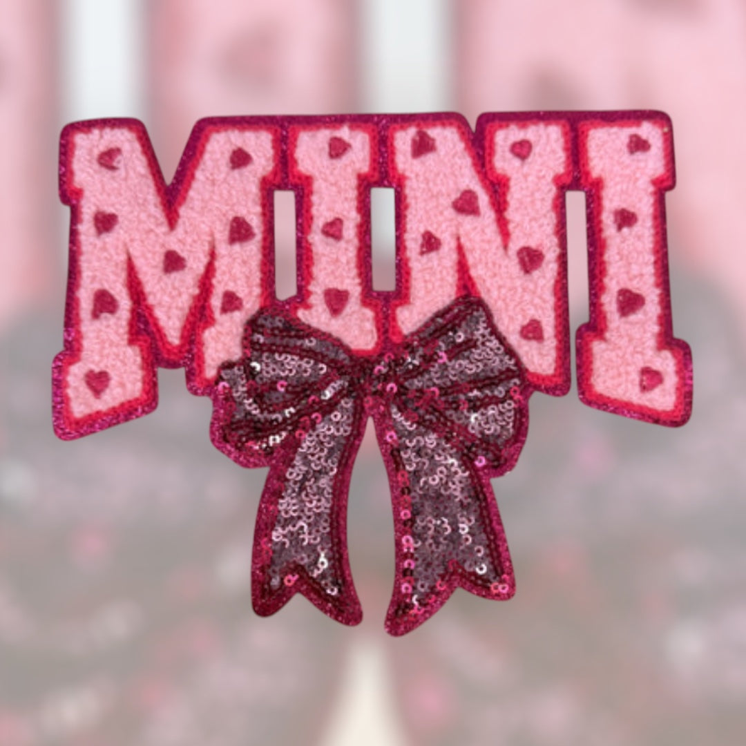 Mini sequins chenille iron on patch- match with our mama patch