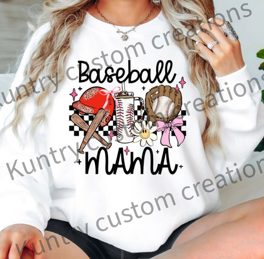 Baseball mama tshirt