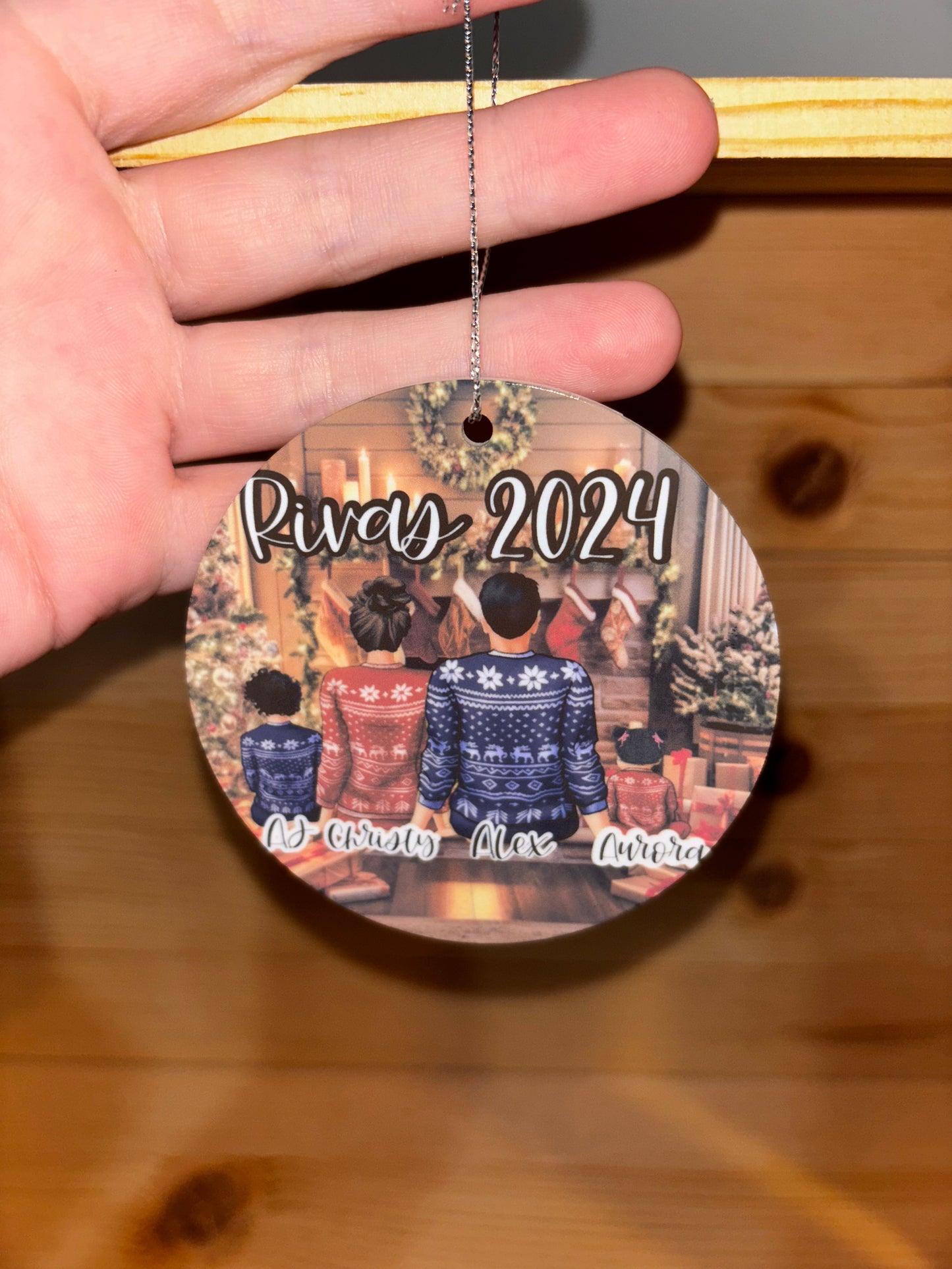 Family character Christmas ornament