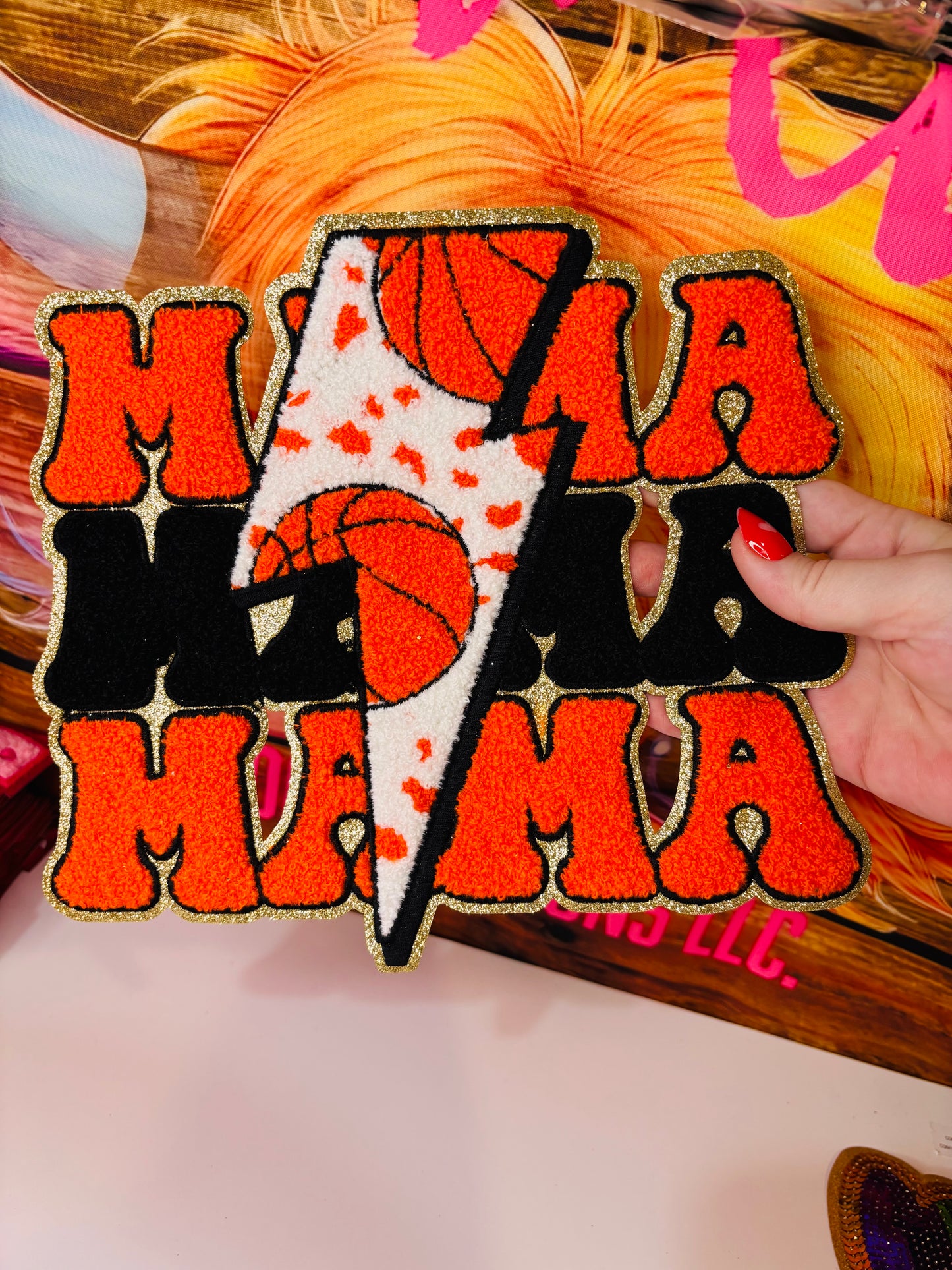 Mama basketball Chenille