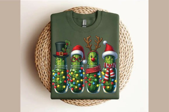 Christmas pickle DTF transfer