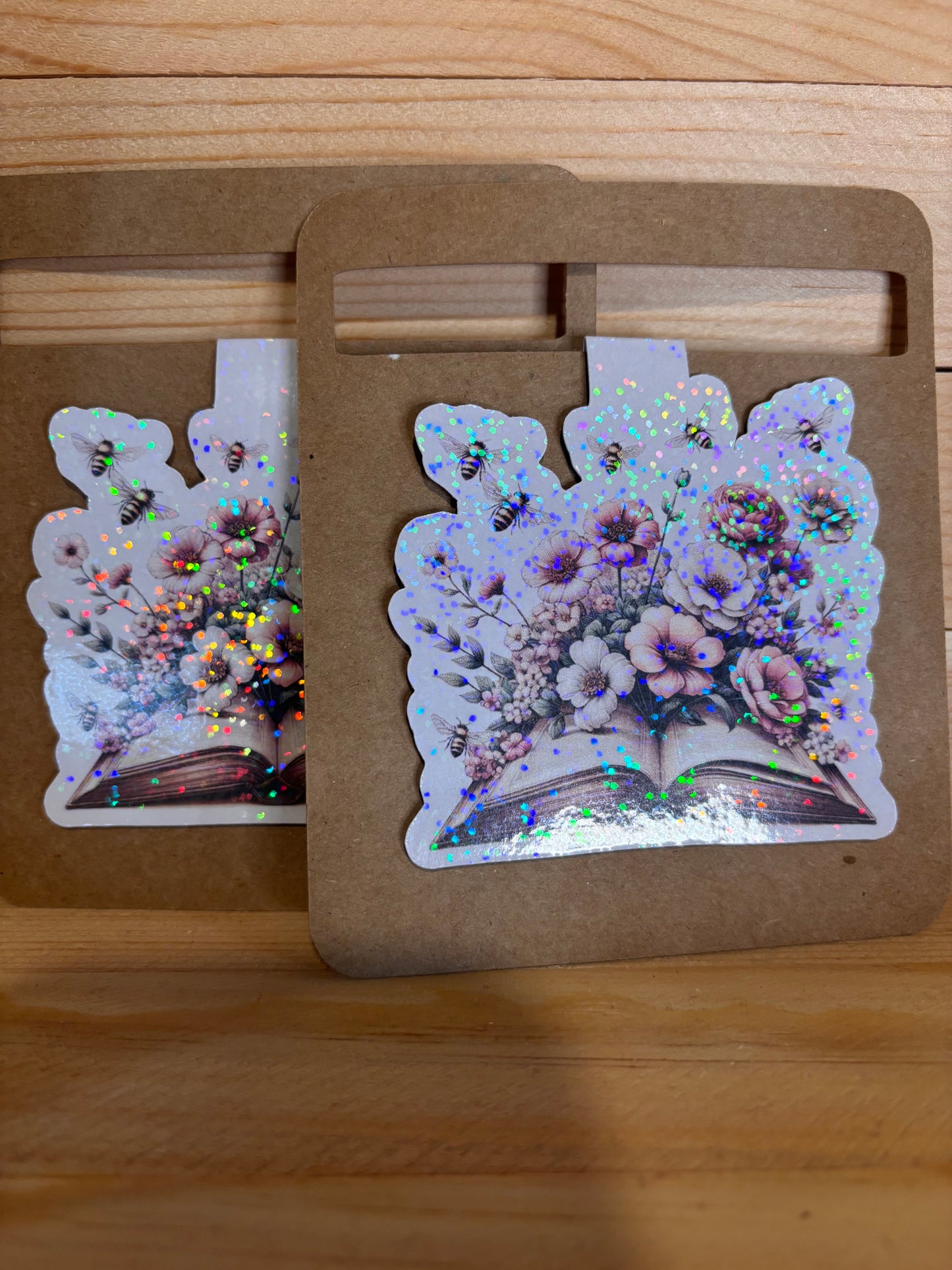 Waterproof floral bee book mark set of 2