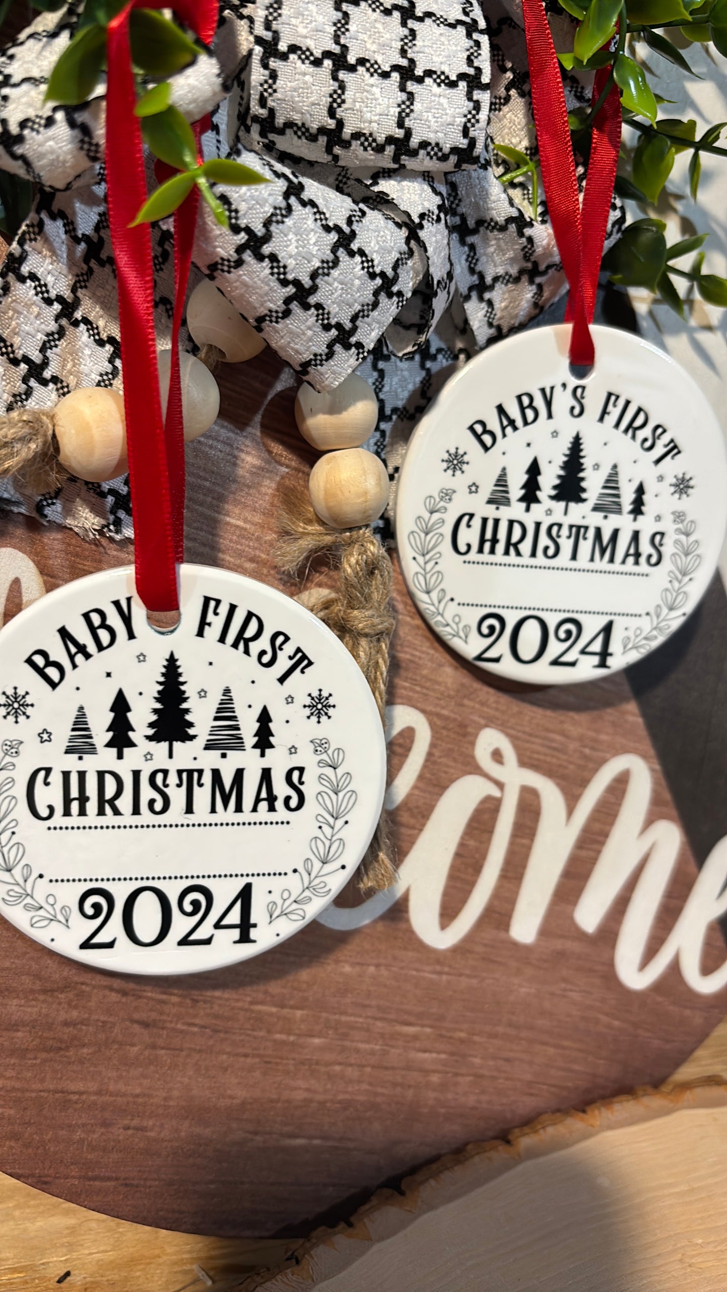 Personalized baby’s first Christmas, christmas ornament