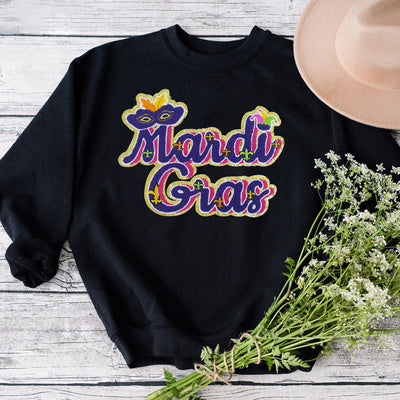 Marti gras iron on patch