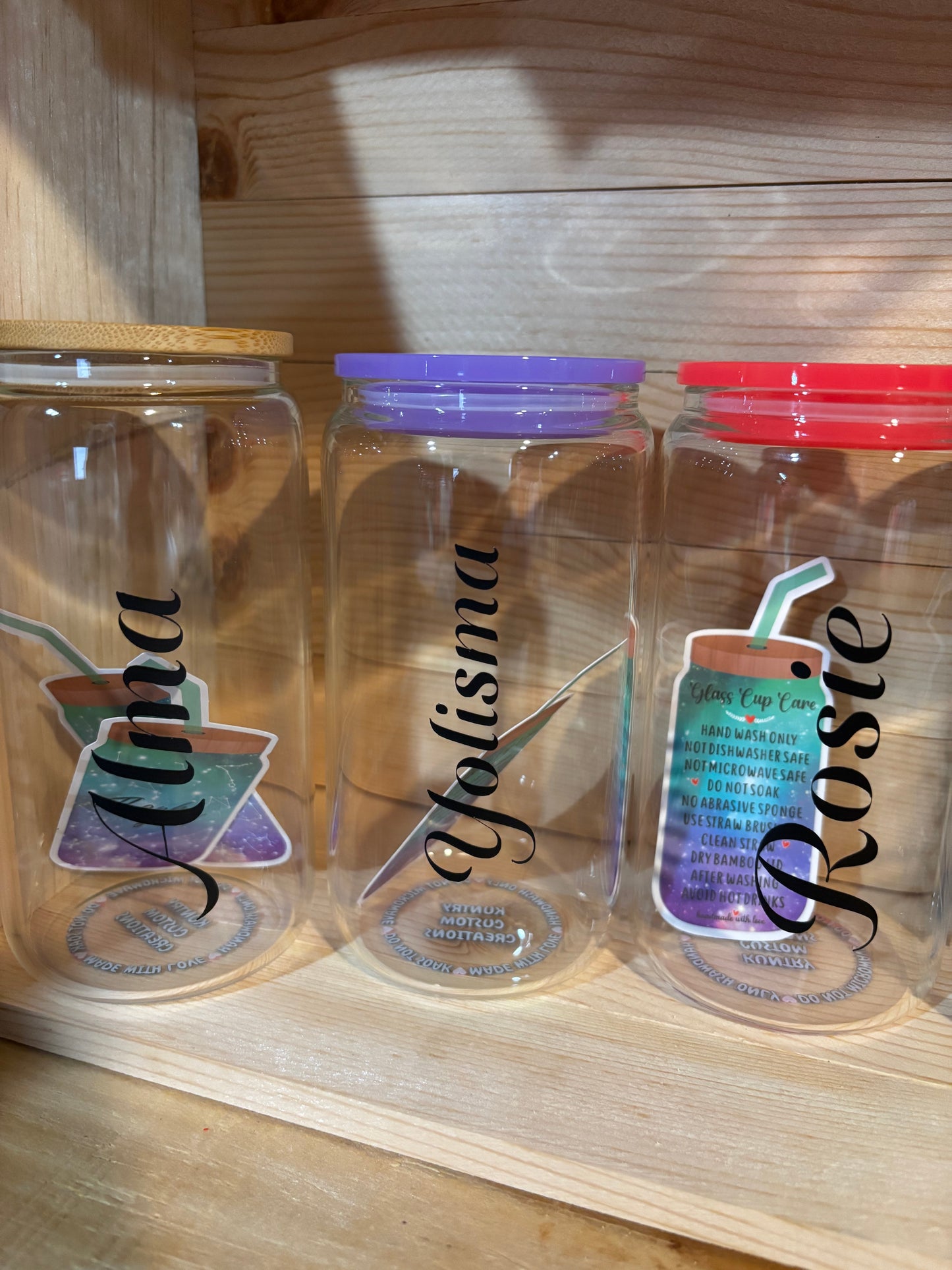 Custom name 16oz drinking glass