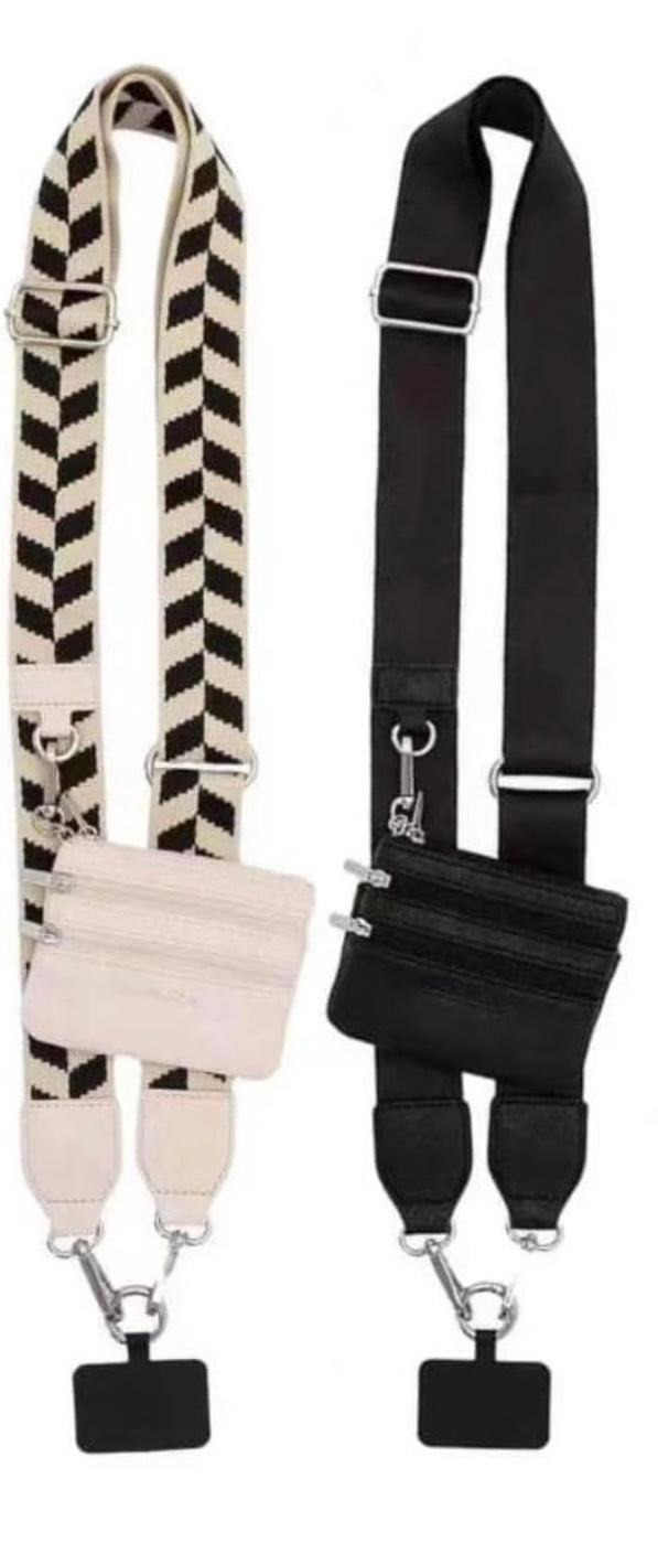 Clip and go Strap for Phone with Wallet Crossbody, Clip & go Strap with/Zippered Pouch,phone strap