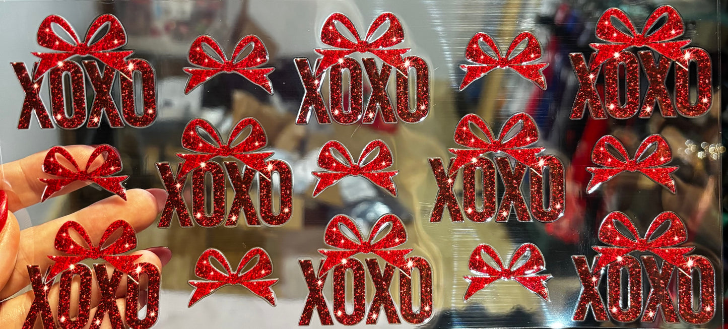 XOXO UV DTF transfer sticker