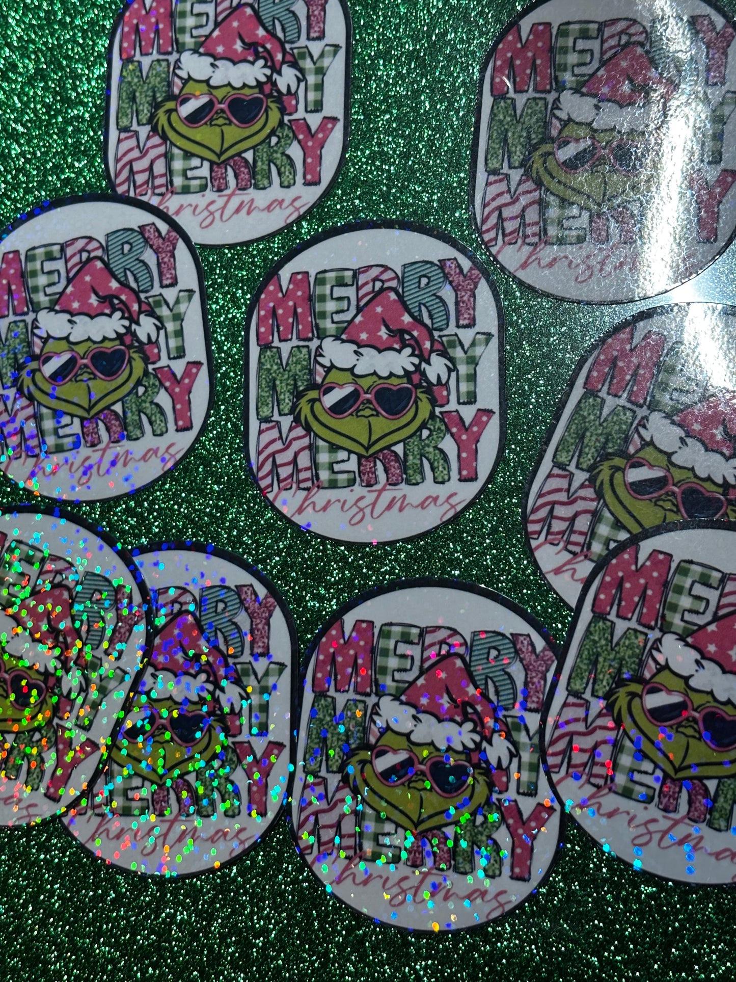 Grinch merry merry merry Christmas sticker