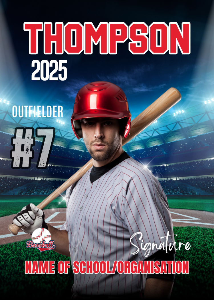 Double sided Custom baseball cards for any sport - your kids will love these
