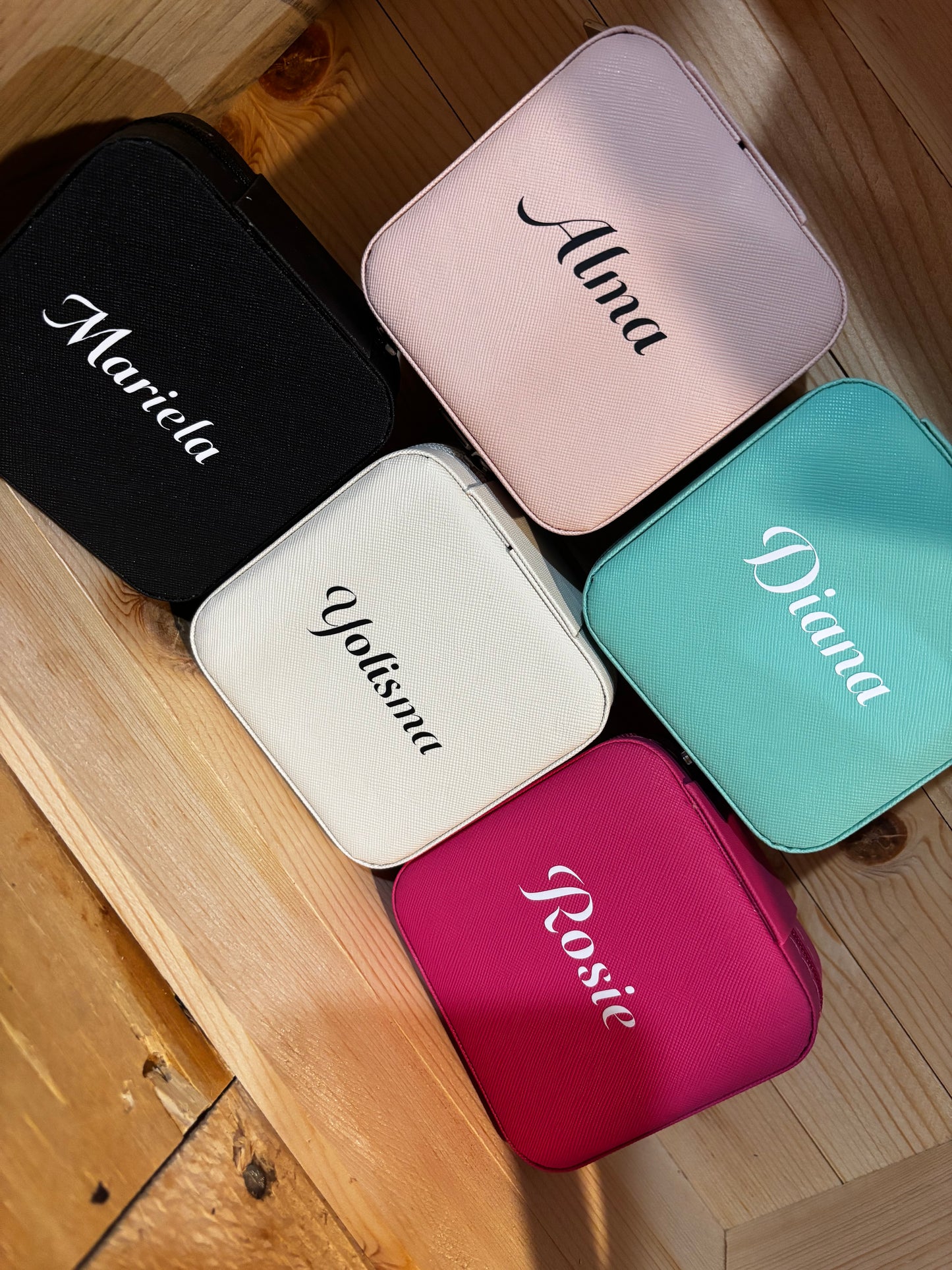 Personalized travel jewelry boxes