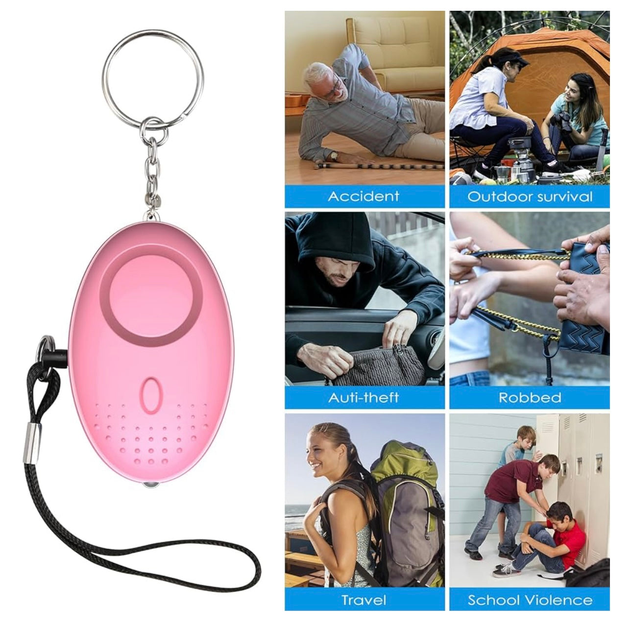Noise sound alarm and flash light