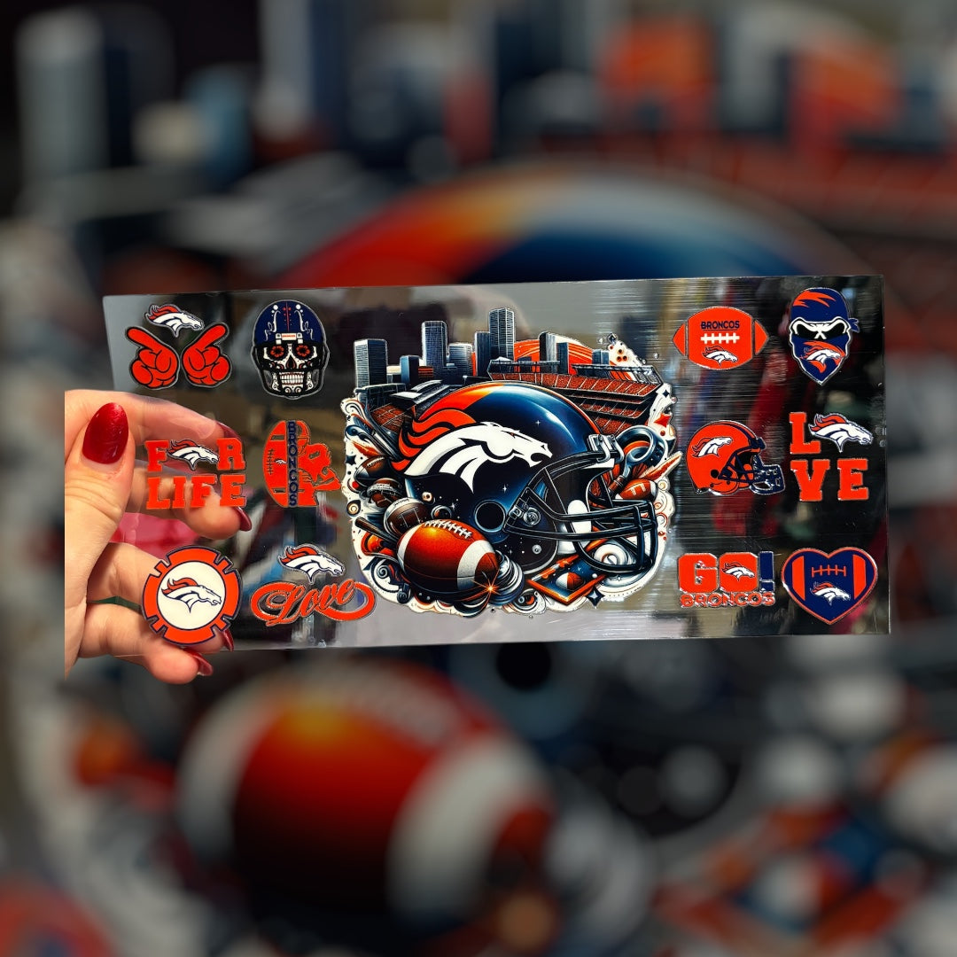 Football team UV DTF transfer sticker pack of 6