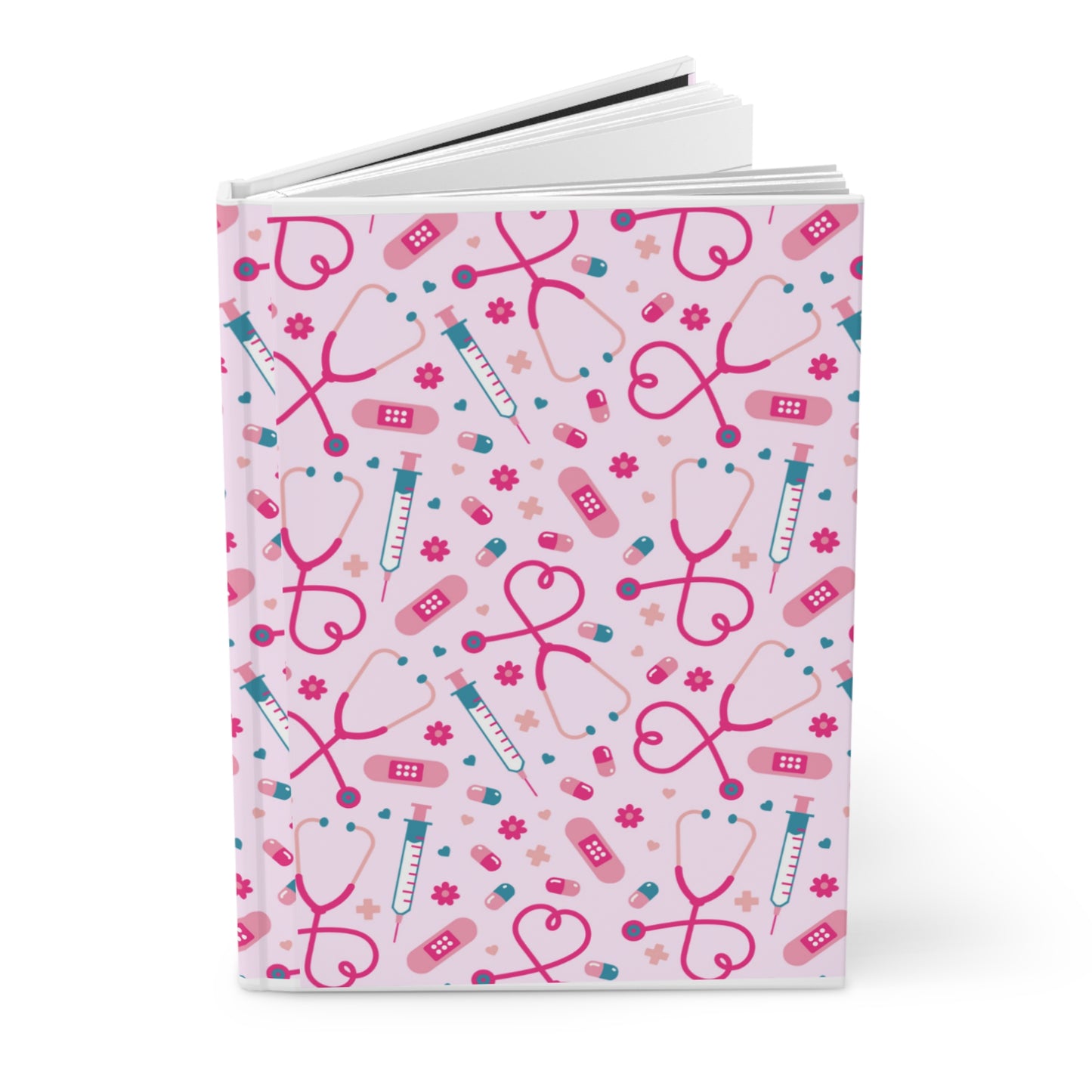 Pink nurse theme Hardcover Journal Matte