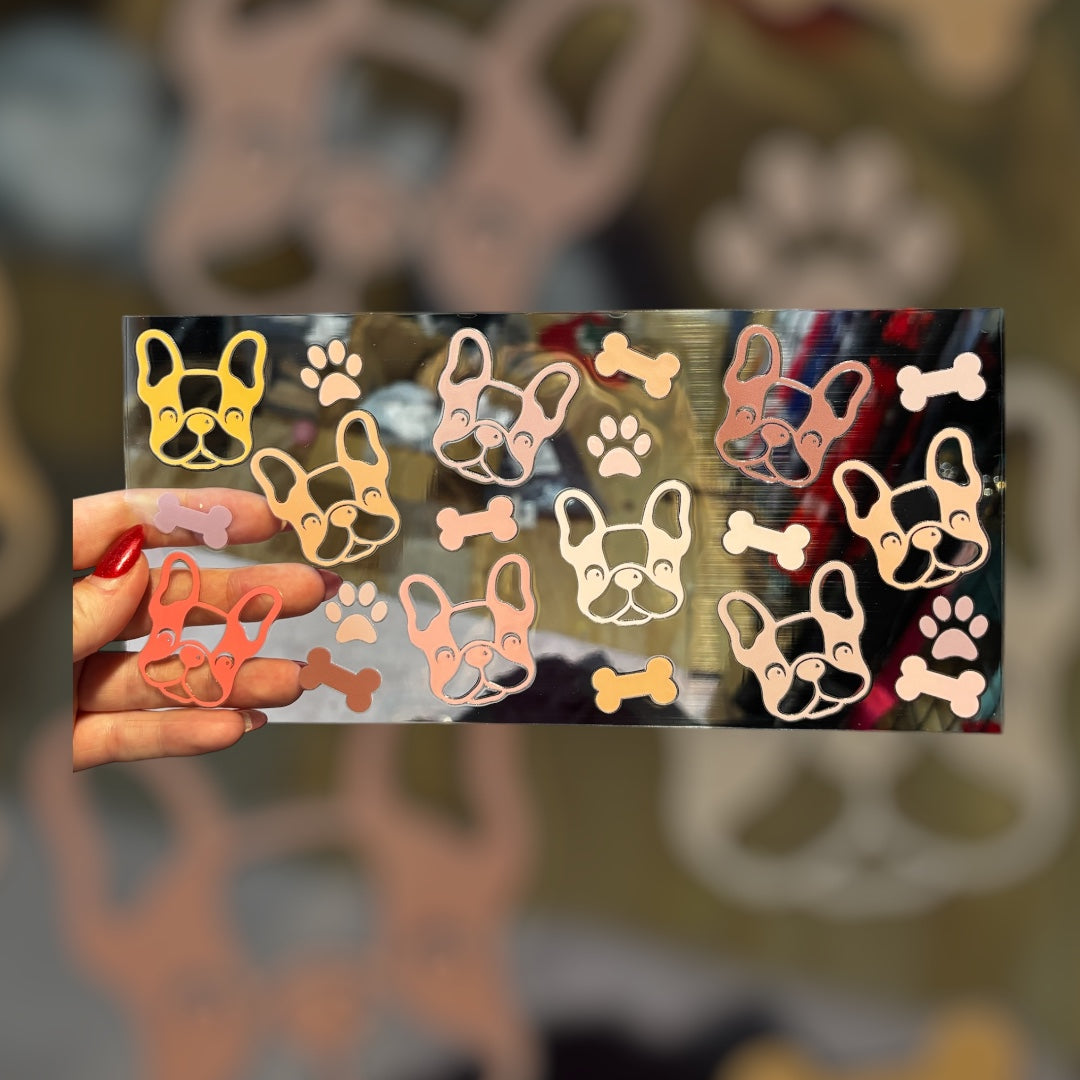 Dog theme UV DTF transfer