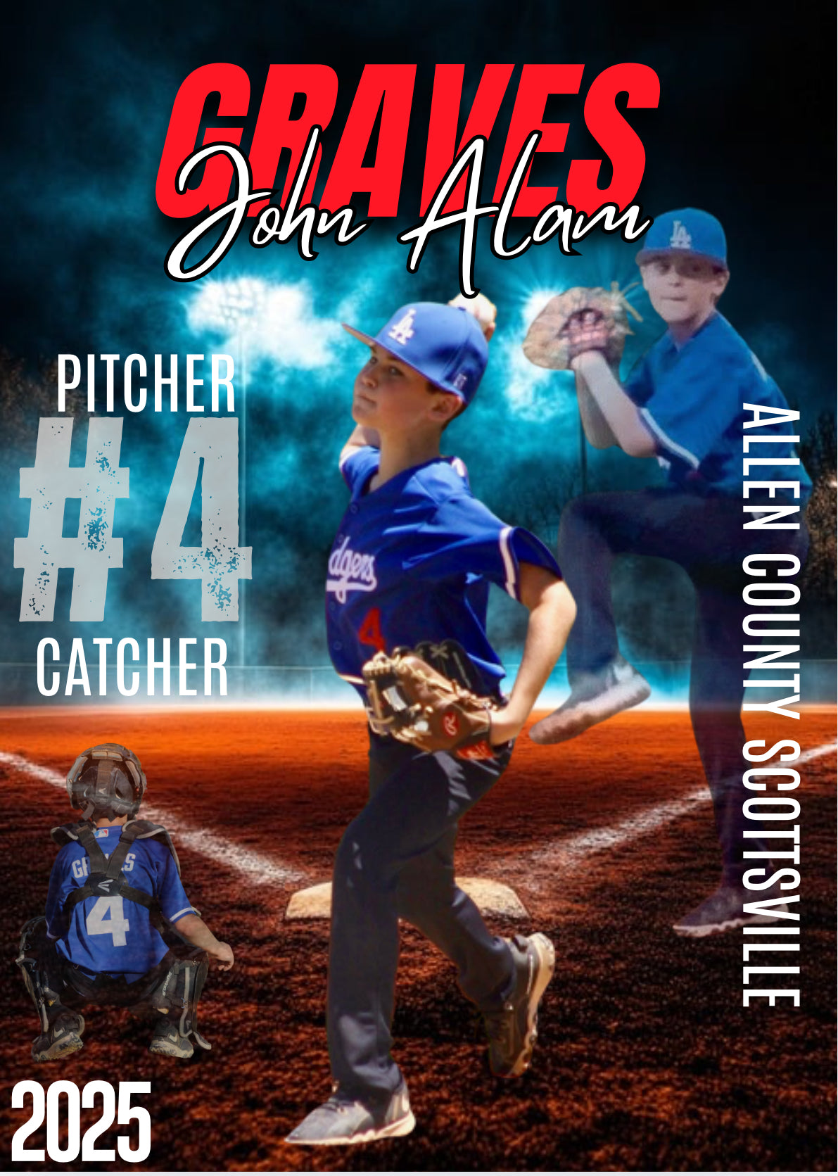 Double sided Custom baseball cards for any sport - your kids will love these
