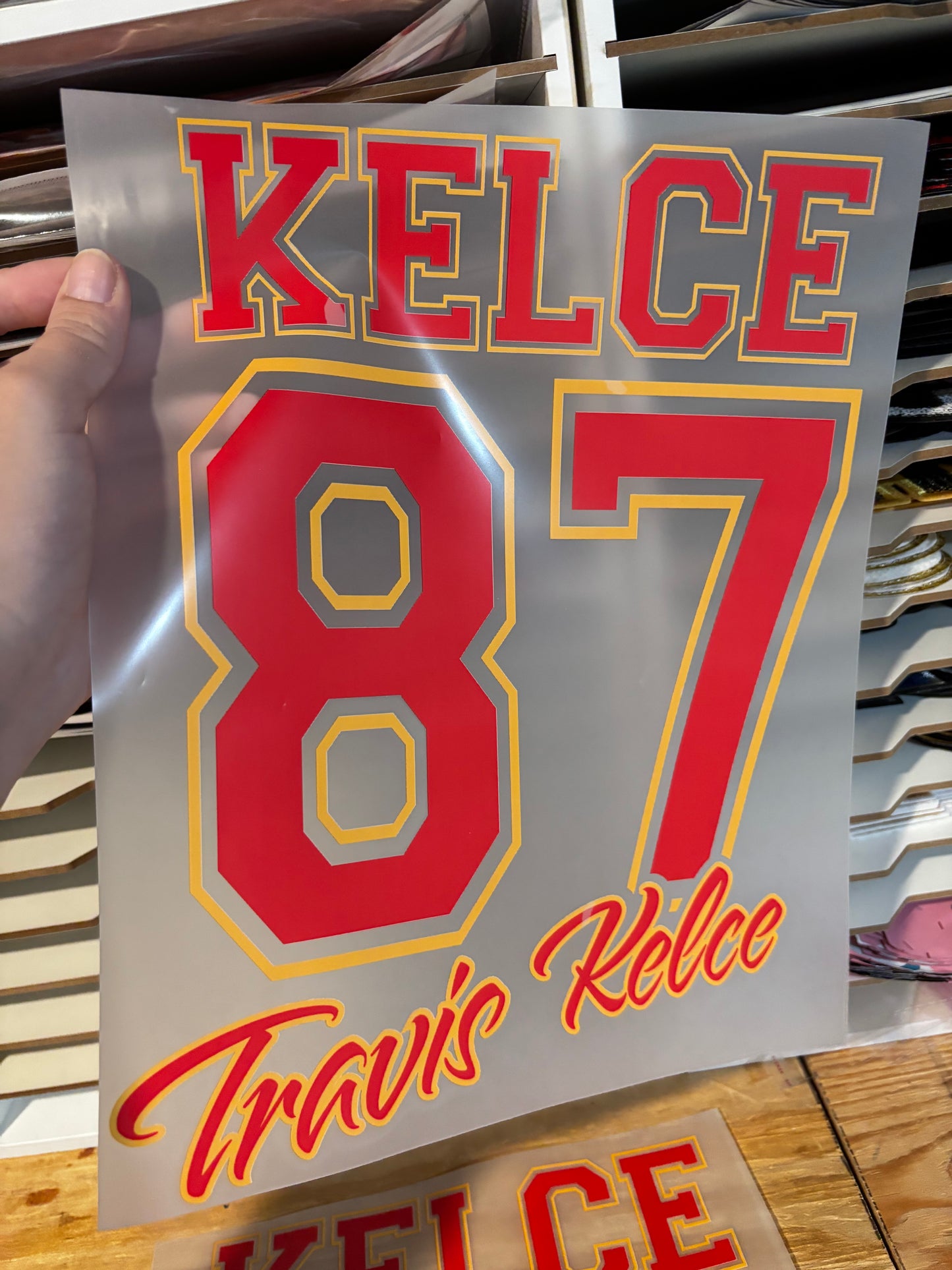 Kelce 87 DTF transfer