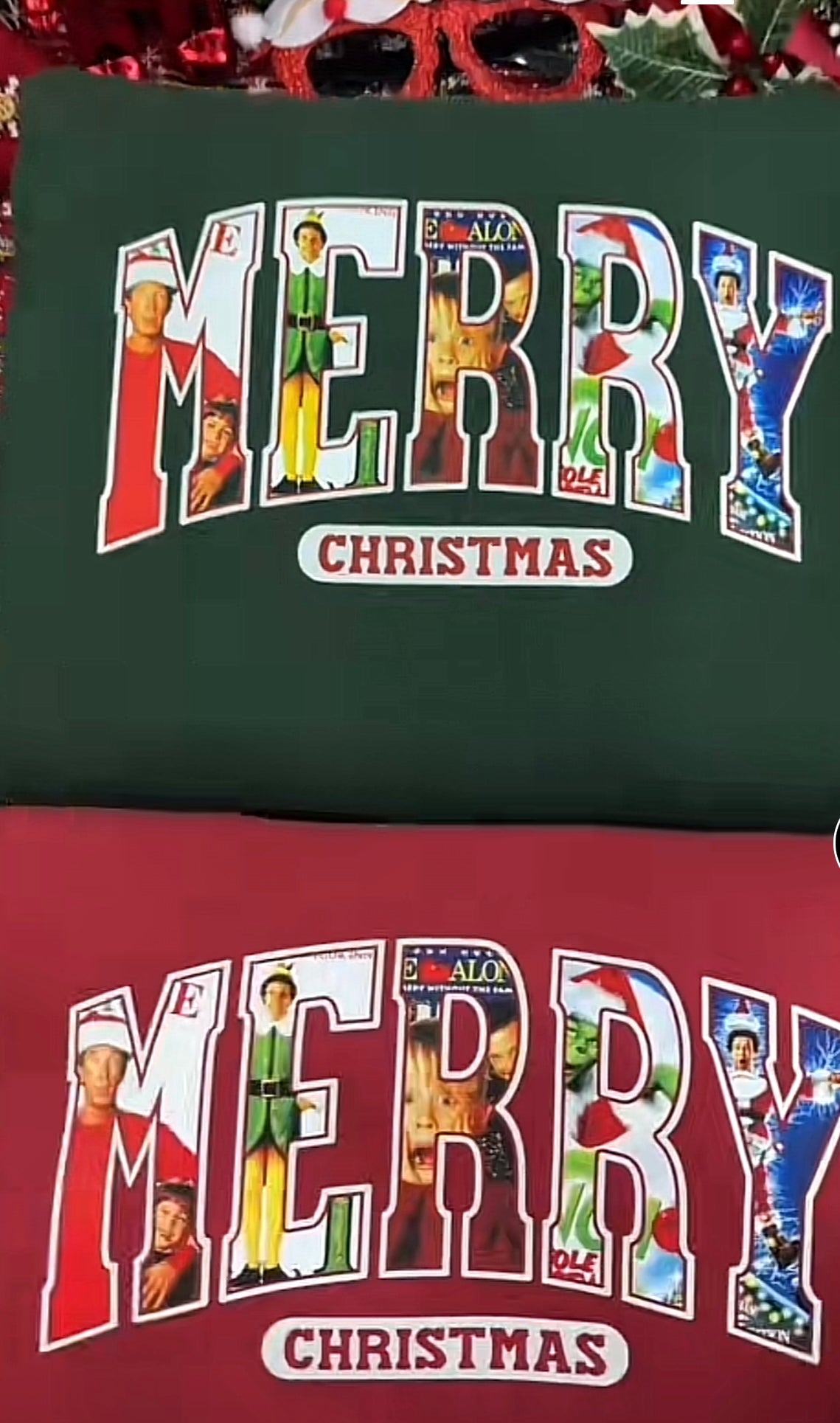 Merry Christmas 90s movie sweatshirt