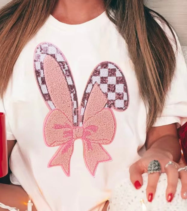 Bunny ears and bow tshirt