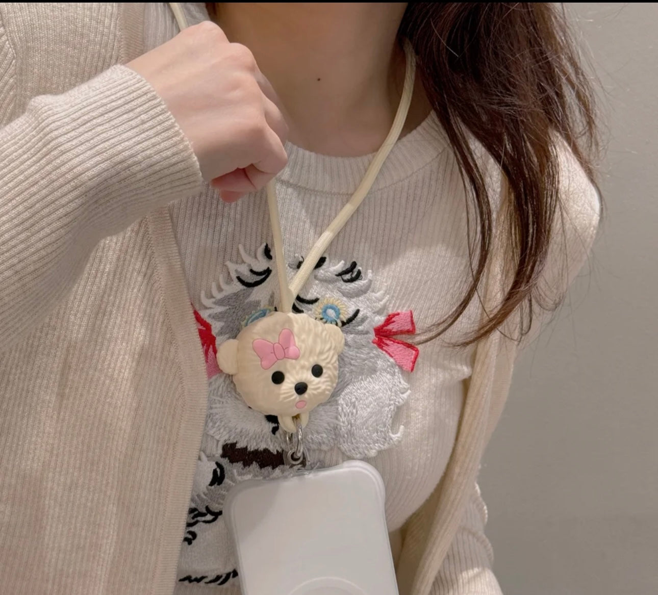 Dog 🐾 face keychain, phone lanyard