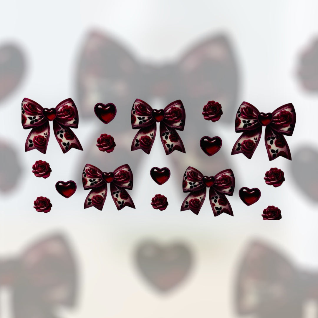 Roses and Bows UV DTF transfer sticker