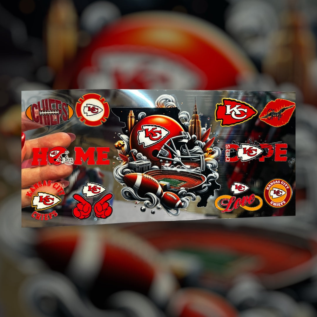 Football team UV DTF transfer sticker pack of 6