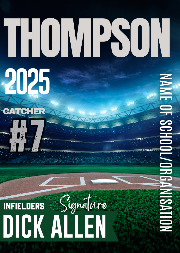 Double sided Custom baseball cards for any sport - your kids will love these