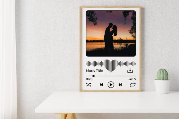 Custom music with personalized photo with frame