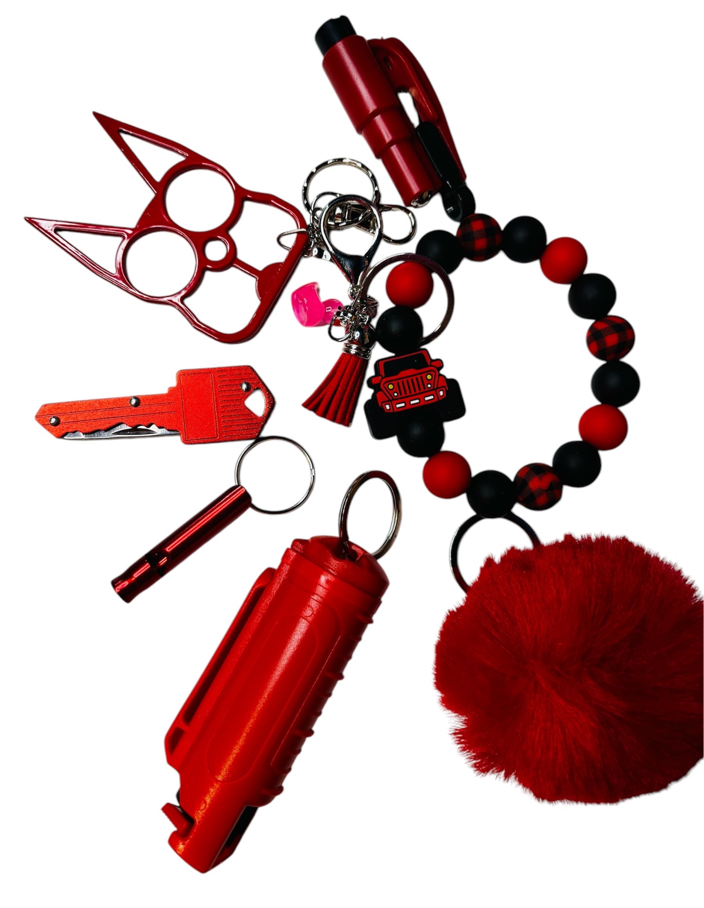 Medium set self defense keychain- jeep theme