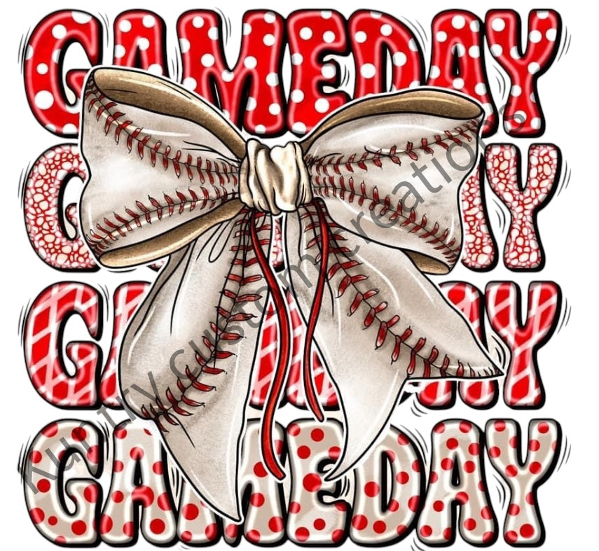 Game day baseball theme png file