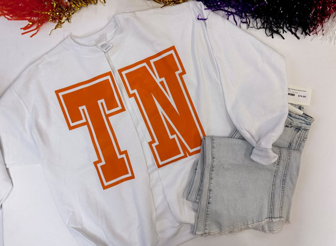 TN state handcut crewneck cardigan