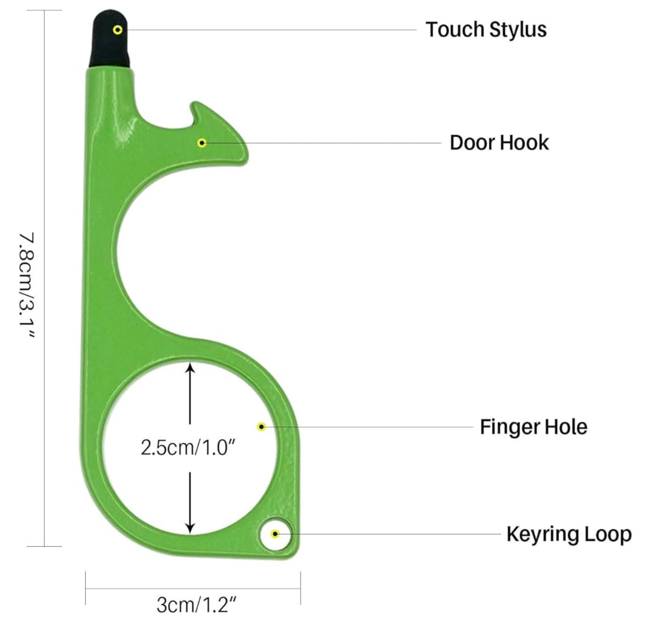 No touch Door opener with stylus