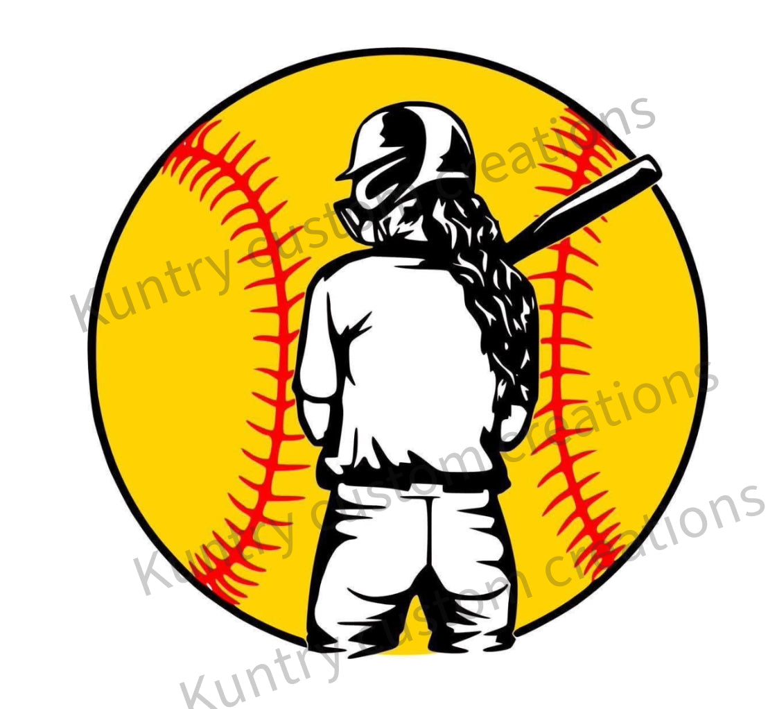 Customized softball decal sublimation transfer