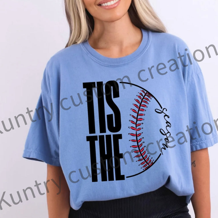 Tis the season baseball sublimation transfer
