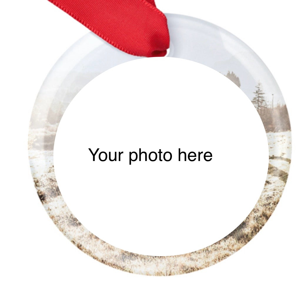 Custom photo Christmas ornament