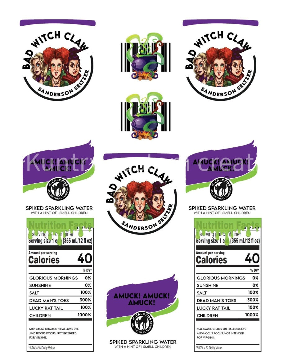 Claw witch sublimation transfer