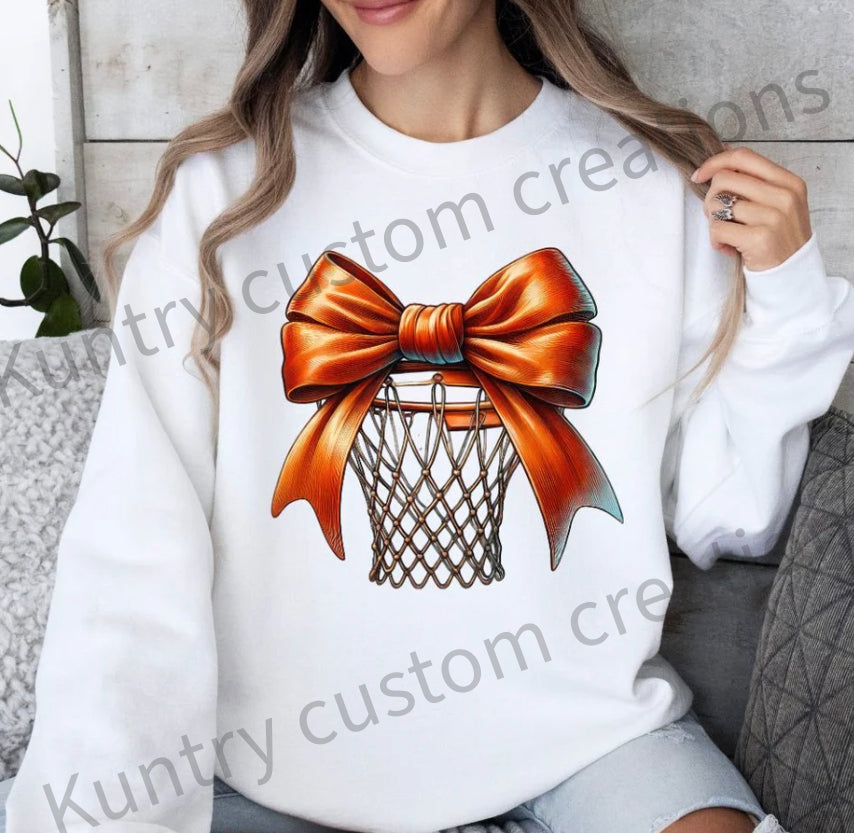 Basketball bow hoop sublimation transfer