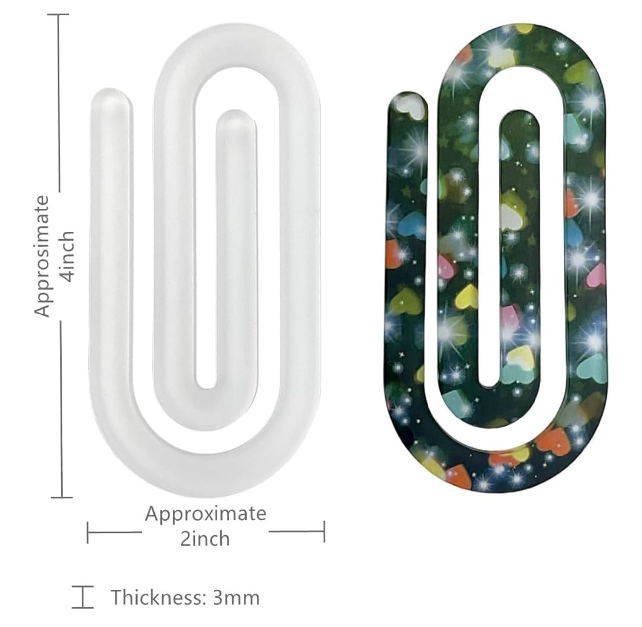 Jumbo blank sublimation paper clips (heart, pencil,regular)