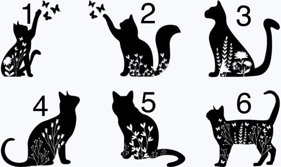 Cat waterproof car decals