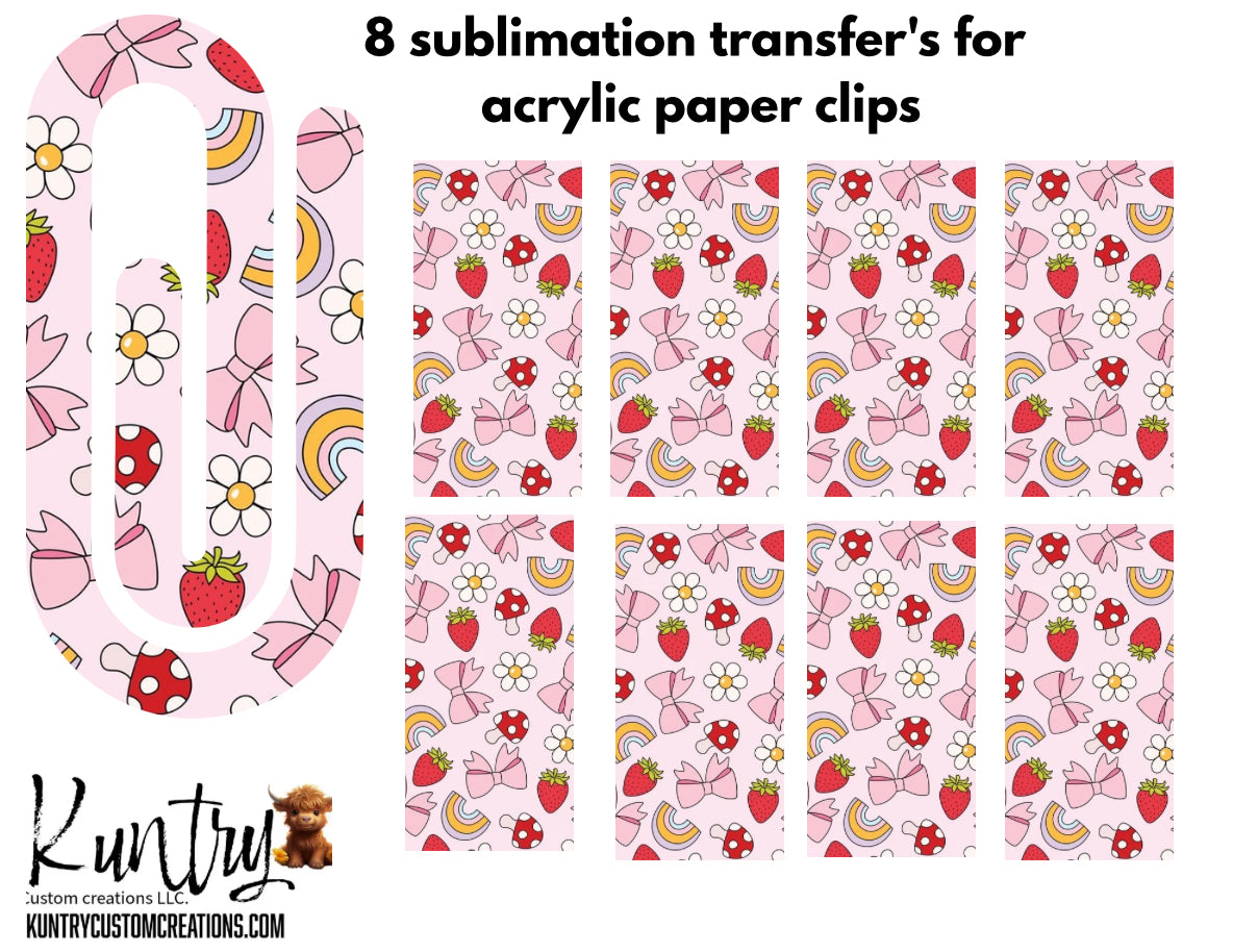 Girl theme Jumbo paper clip transfer