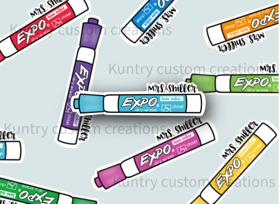 Personalized expo marker waterproof sticker