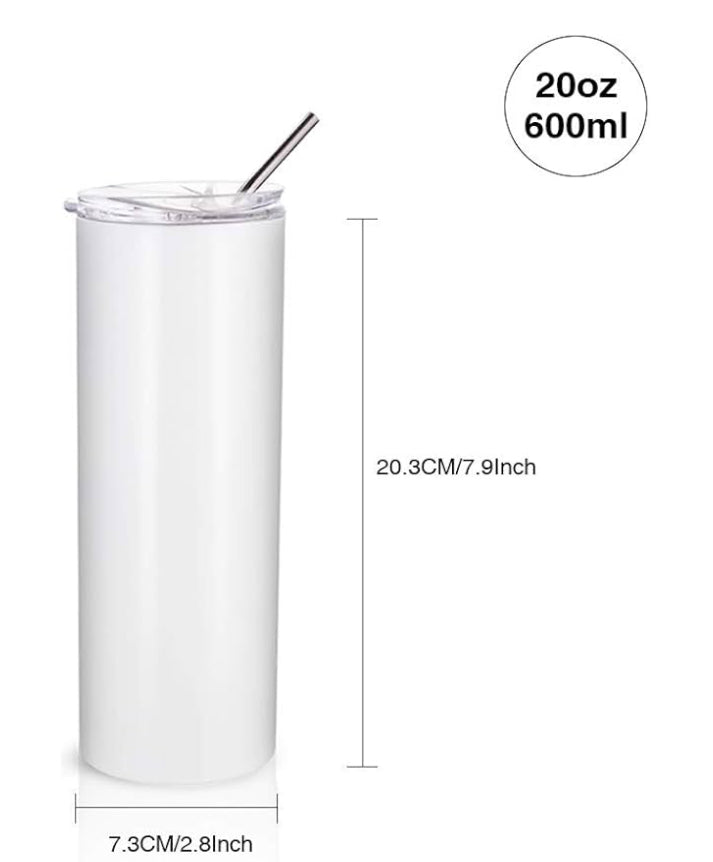 Baseball mom 20oz skinny tumbler