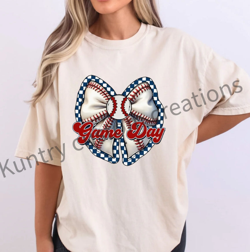 Baseball game day sublimation transfer