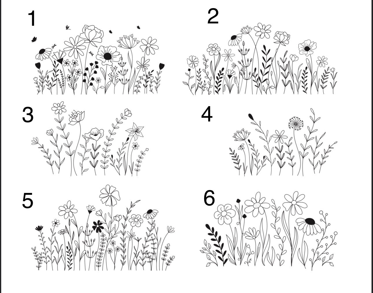 Wildflower waterproof car decals