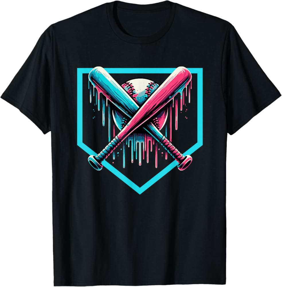 Baseball drip DTF transfer