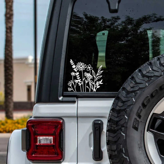 Wildflower waterproof car decals