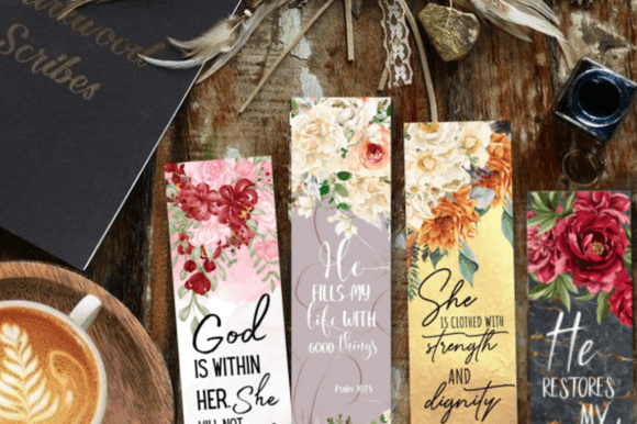 Waterproof set of 5 Bible theme bookmarks