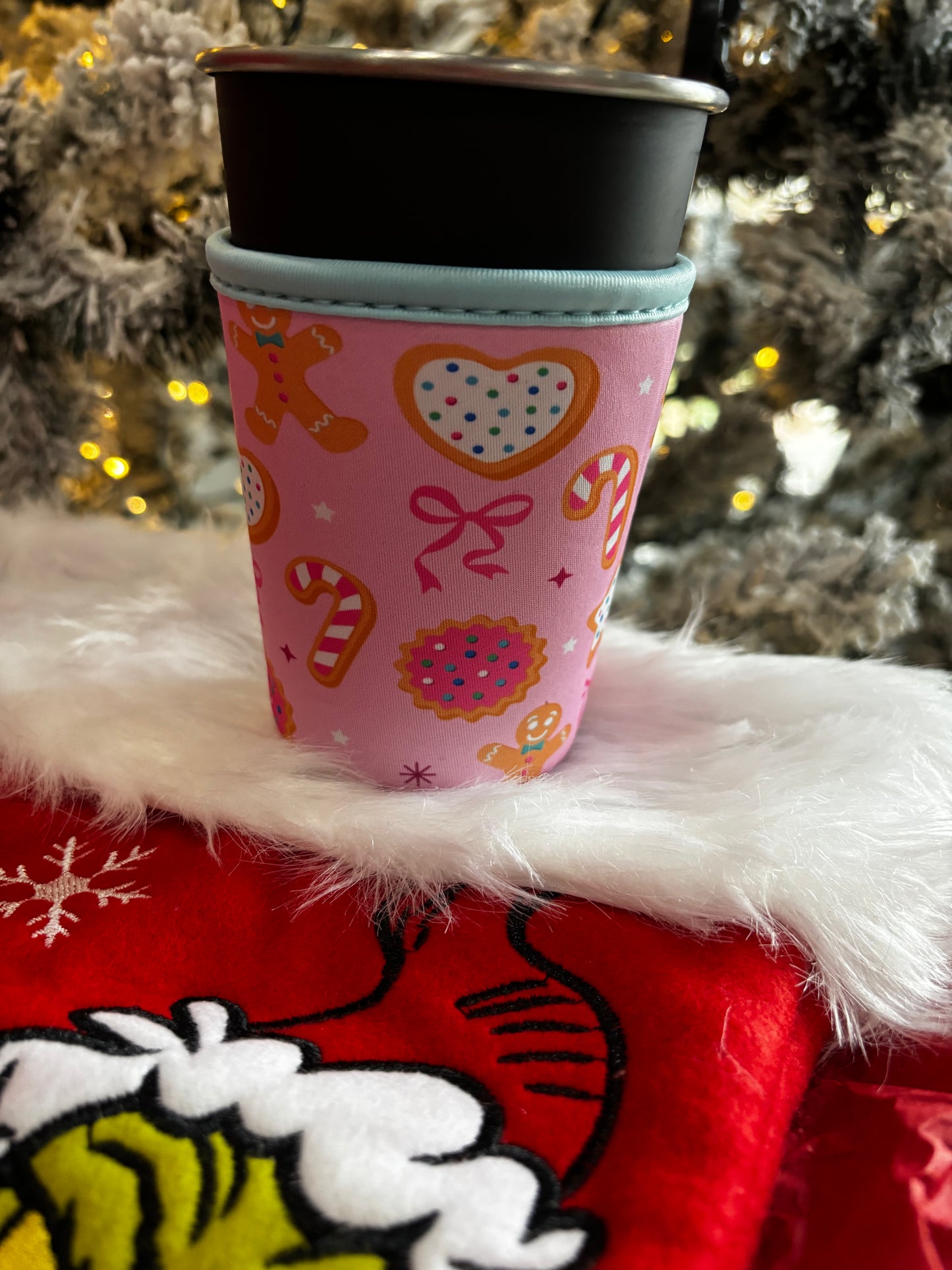 Christmas cookies Reusable cup sleeve